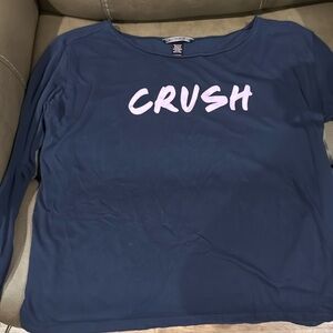 Victorias Secret size Large sleep/casual blue long sleeve shirt with lavender